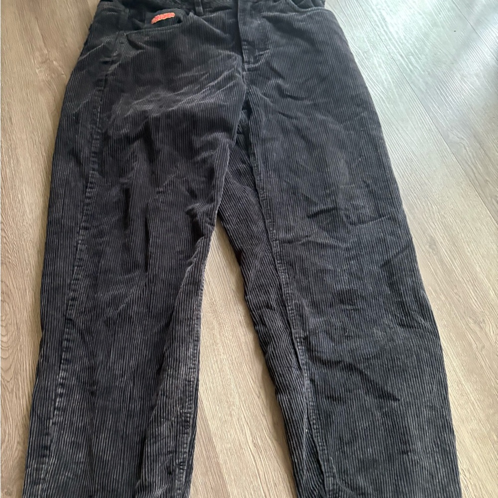 Zumiez Black Corduroy Pants Straight-Leg Classic